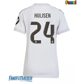 Real Madrid Dean Huijsen #24 Tricou Fotbal Replică 2025-26 Femei Acasa